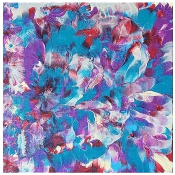 Hand Crafted Abstract Design 12x12 Inches Canvas Picture - Picture 3 of 4